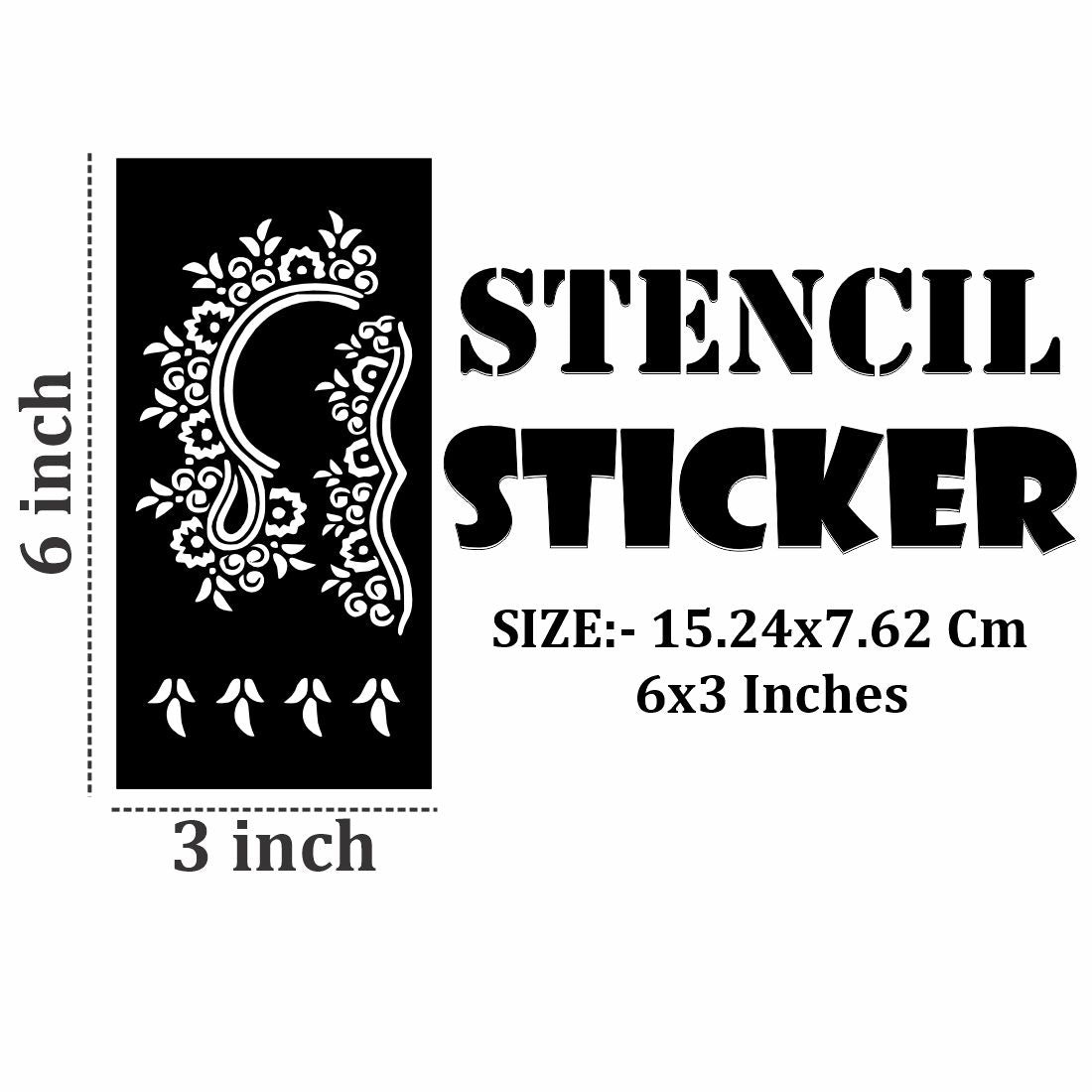 Fun Shape Mehndi Stencil Sticker Designed for Boys and Girls to Enjoy Drawing