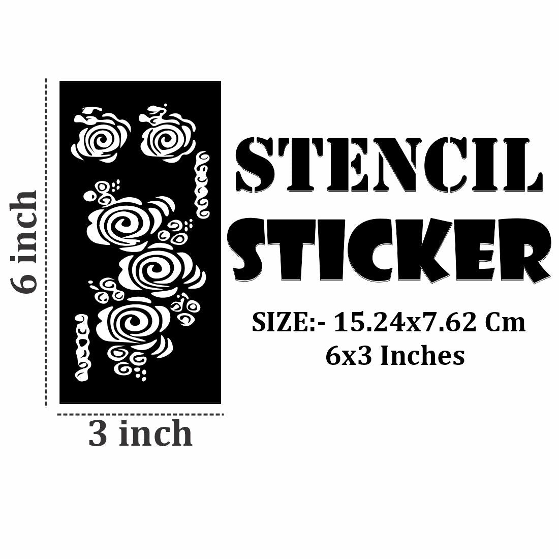 Quick Art Mehndi Stencil Designs for School, Home, and More For Kids & Adults Both Sticker
