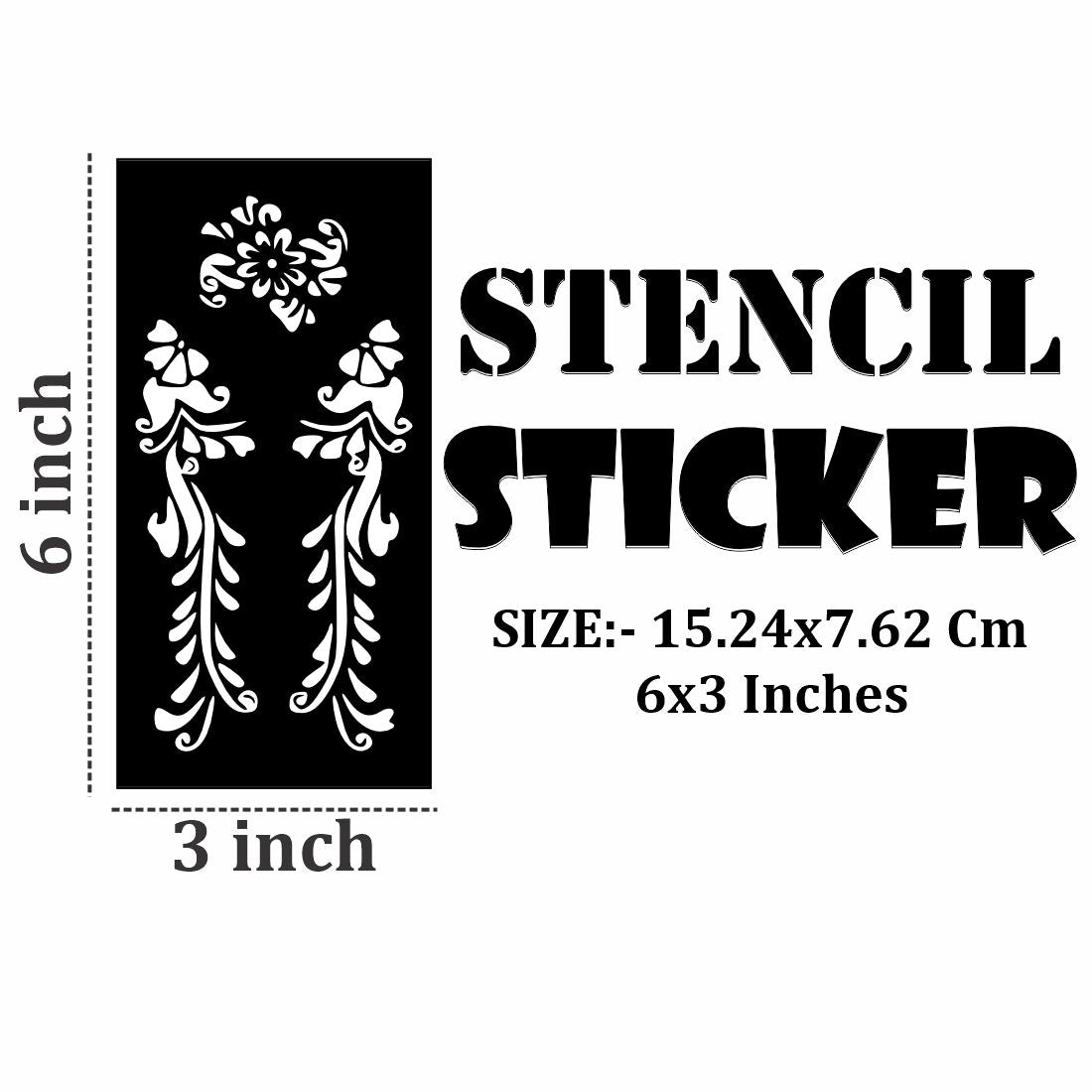 DIY Mehndi Stencil Fun Kit with Floral and Swirl Designs For Kids & Adults Both Sticker