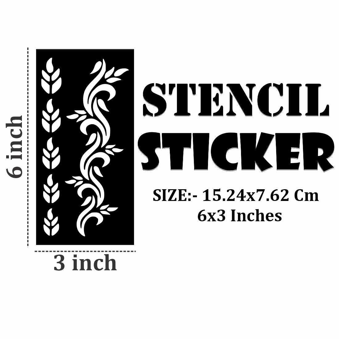 Easy to Use Mehndi Stencil Sticker Set with High-Quality Skin-Safe Adhesive