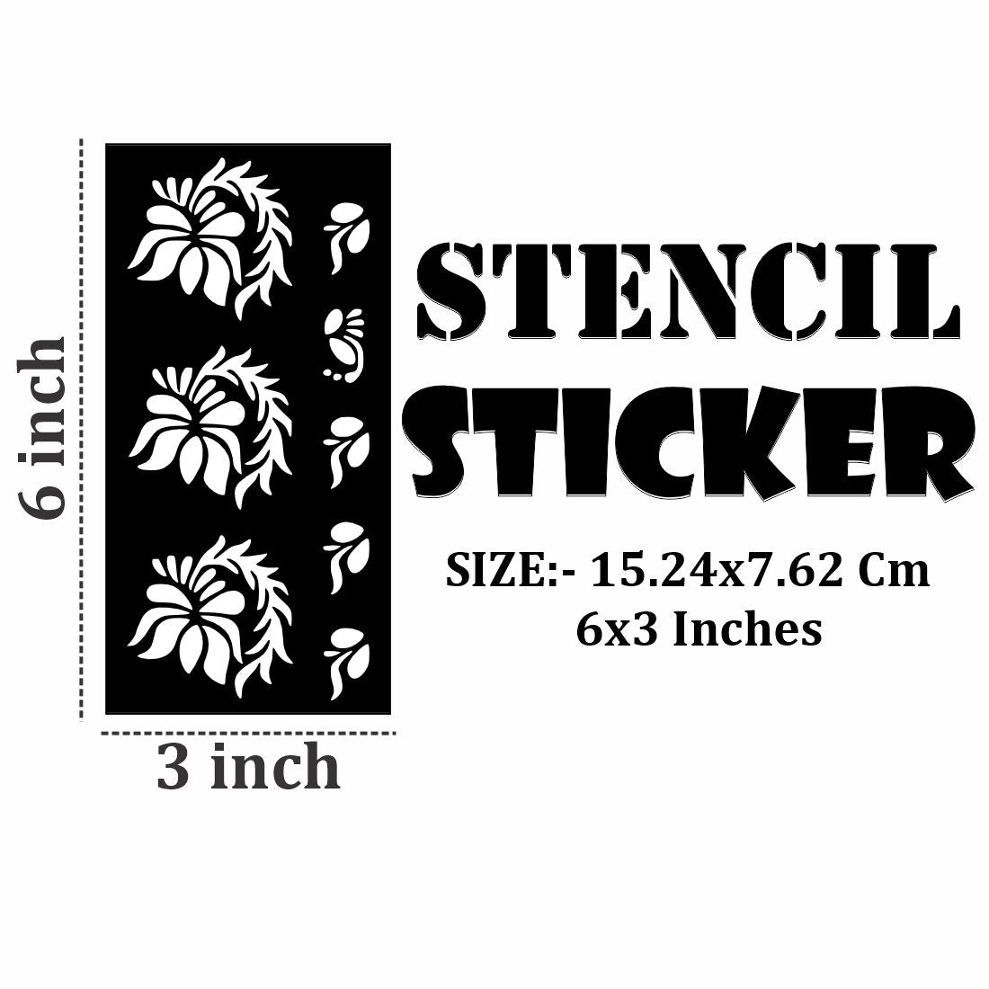 Floral Mehndi Stencil Sticker Pack for Beginners with No Art Skill Needed