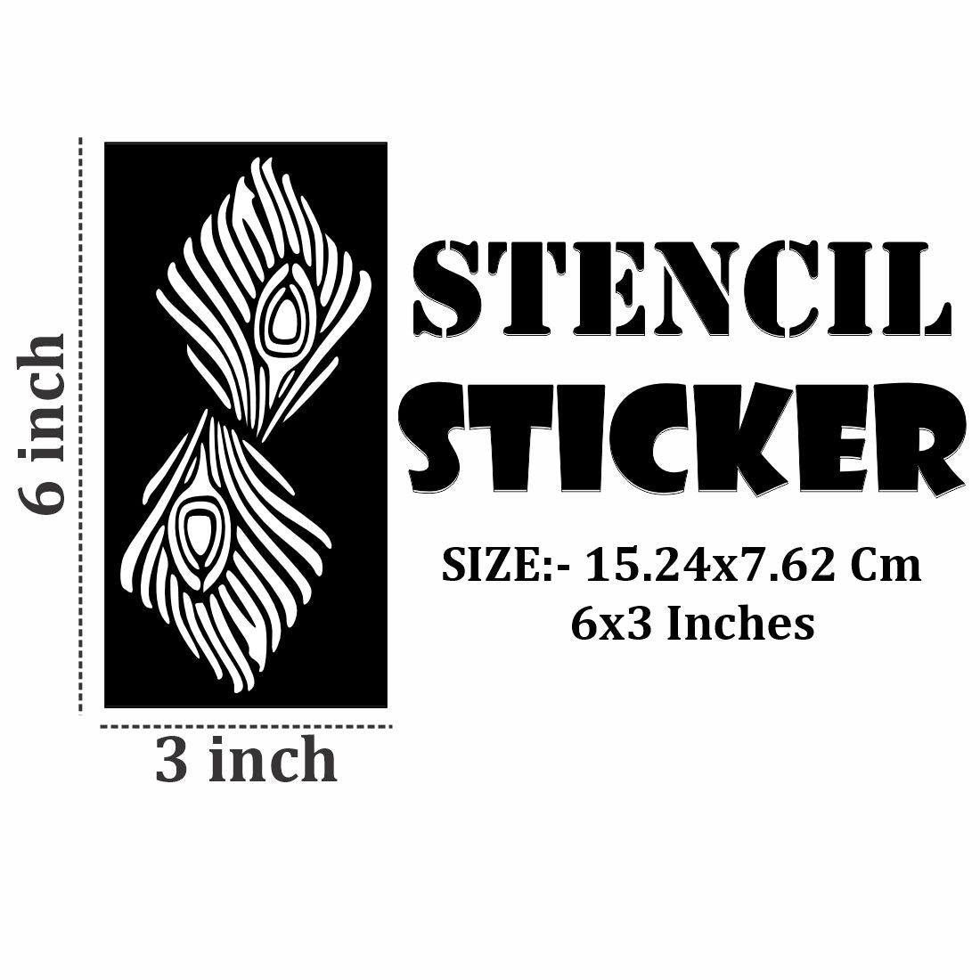Fun Floral Mehndi Stencil Templates for Creative Kids For Kids & Adults Both Sticker