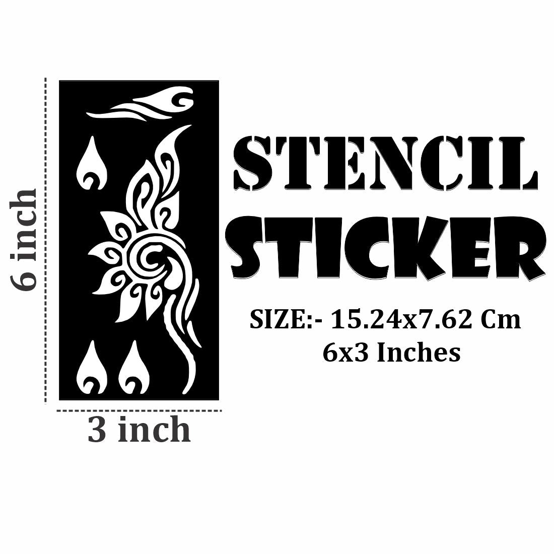 Traditional Motif Mehndi Sticker for Learning Hand Design Basics