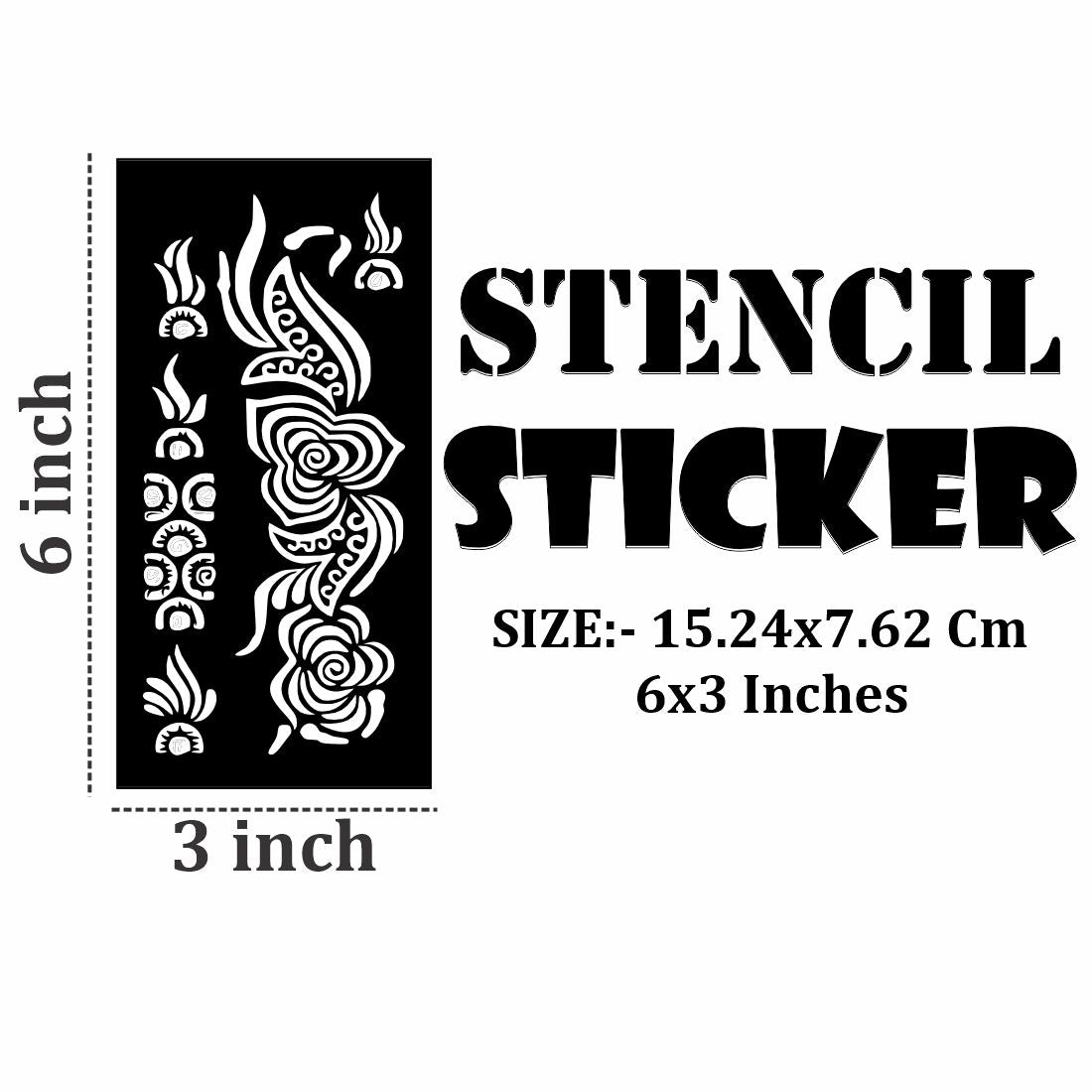 Easy Peel and Stick Mehndi Stencil Sheets with Traditional and Moden Design Mix
