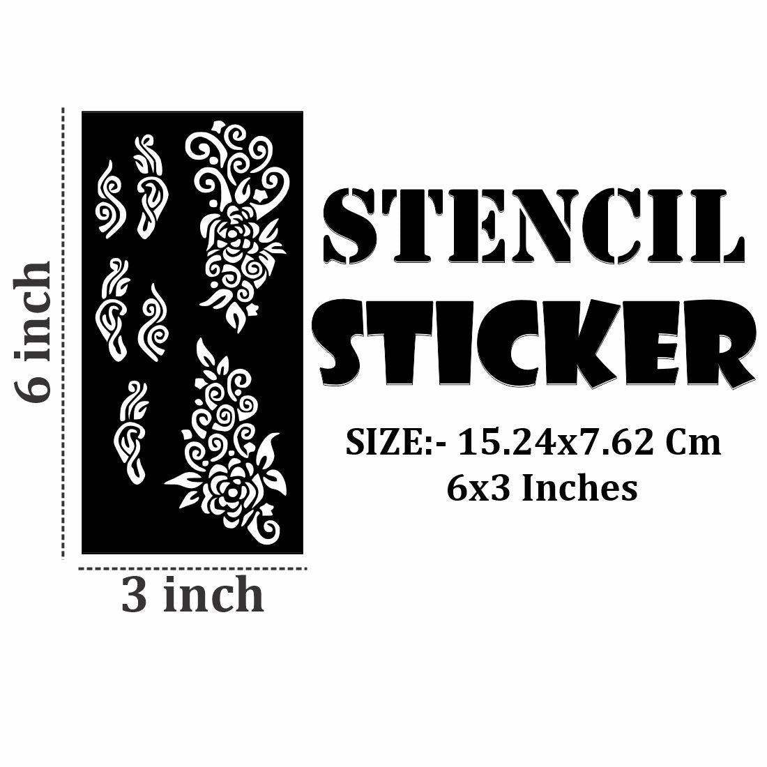 Instant Use Mehndi Stencil Kit with Reusable Design Sheets