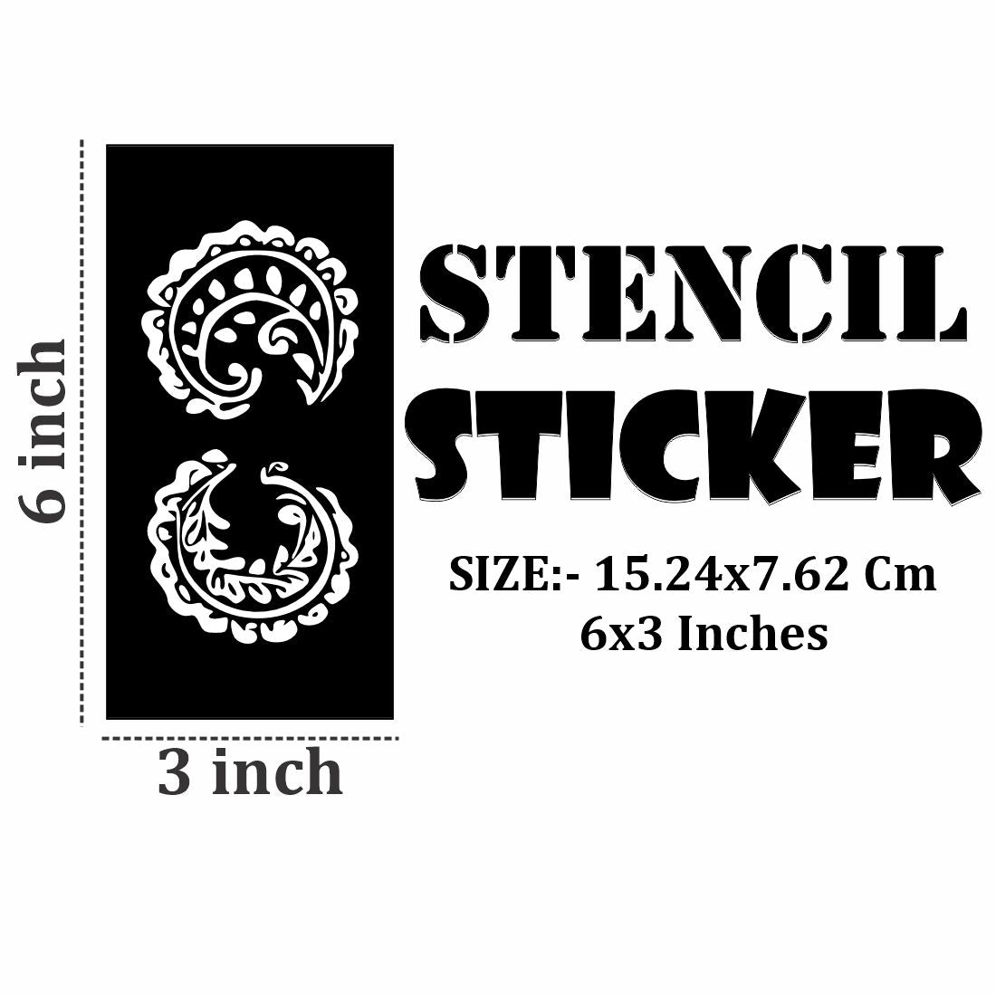 Quick Use Henna Stencils for Art at Home For Kids & Adults Both Sticker
