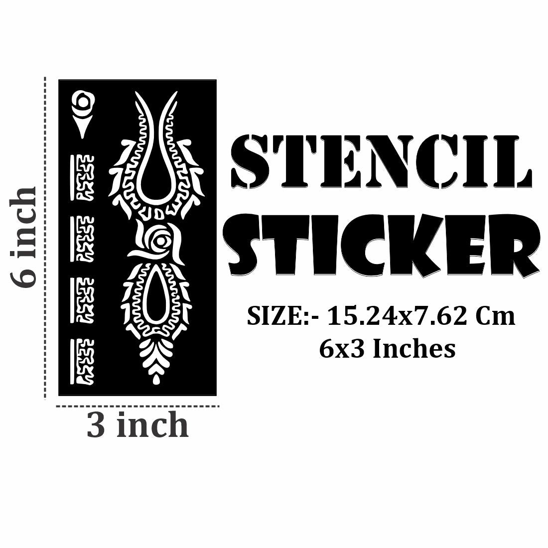 Smooth Finish Mehndi Stencil Templates for Hands with Floral and Geometric Styles