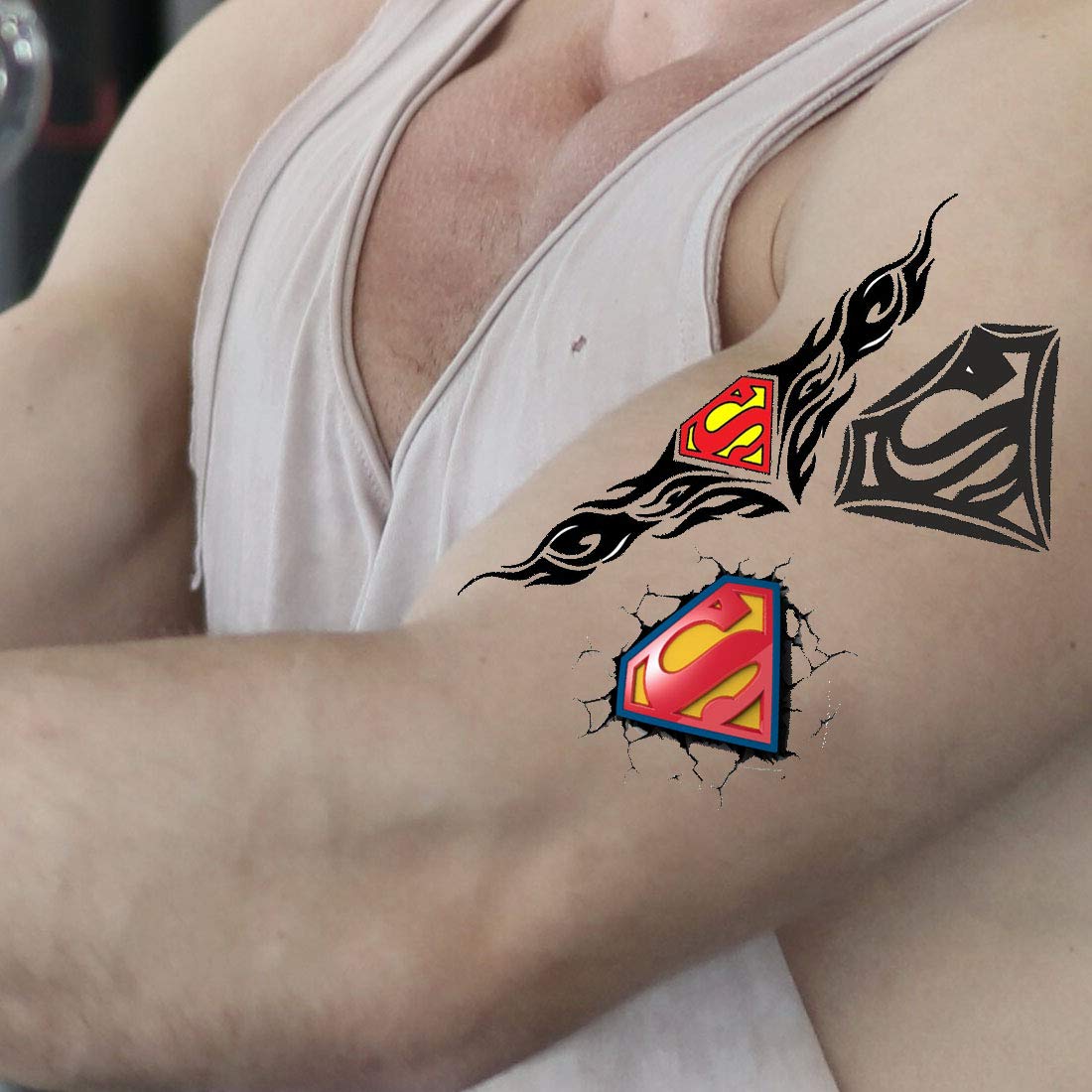 Superman Multicolor Temporary Waterproof Tattoo For Men and Women