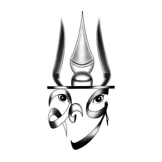 Rudra Tattoo Trishul Waterproof For Men and Women Temporary Body Tattoo