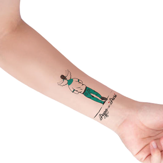 Papa Ki Pari Tattoo Waterproof For Boys and Girls Temporary Body Tattoo