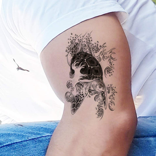 Temporary Tattoowala Turtle Design Men Women Waterproof Temporary Body Tattoo