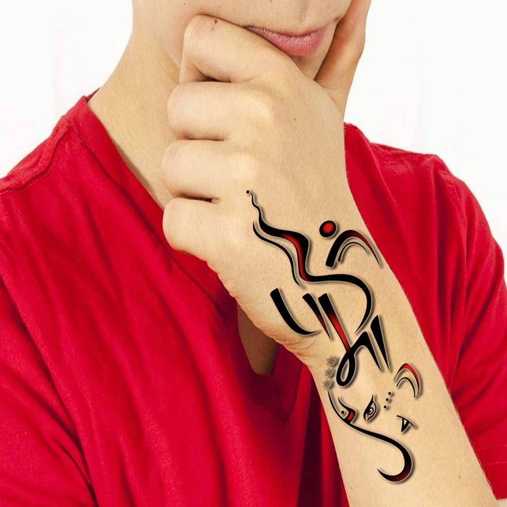 Temporary Tattoowala Ganesh with Maa Tattoo Temporary Body Waterproof Boy and Girl Tattoo - Temporarytattoowala