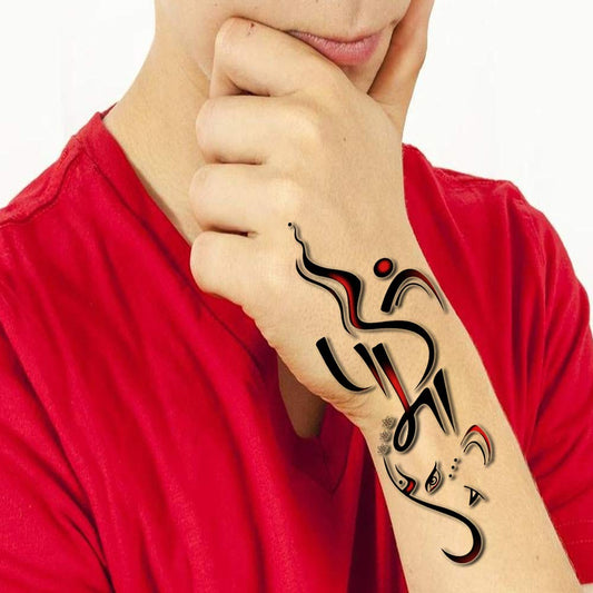 Temporary Tattoowala Ganesh with Maa Tattoo Temporary Body Waterproof Boy and Girl Tattoo - Temporarytattoowala