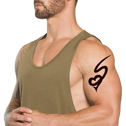 S Starting Name Alphabet Tattoo Waterproof Male and Female Temporary Body Tattoo - Temporarytattoowala