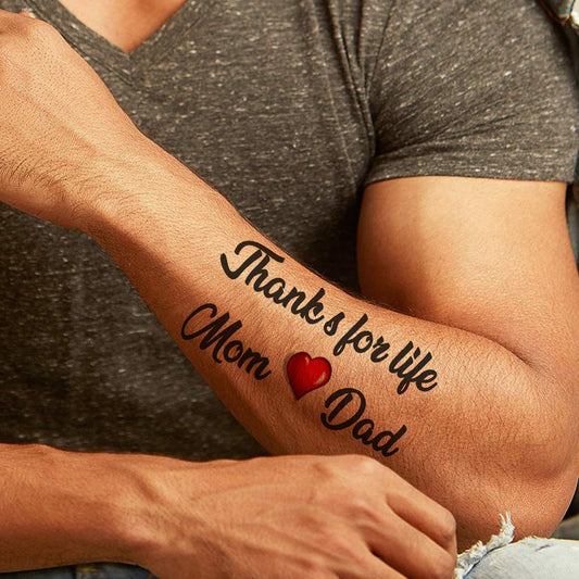 Temporary Tattoowala Mom and Dad Temporary Tattoo Waterproof For Girls Men Women