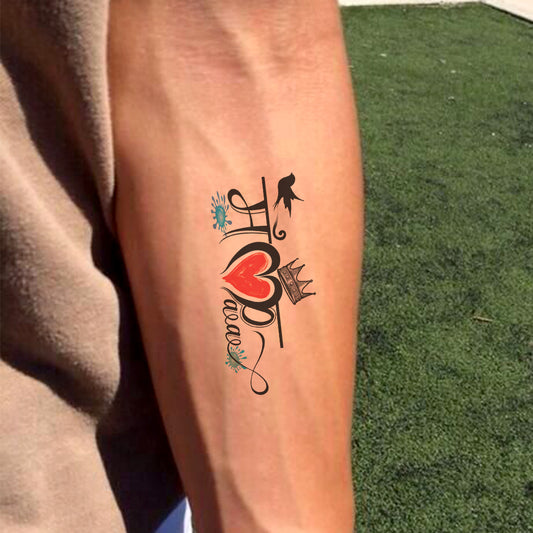 Maa with Heart Paa Tattoo Birds Wings Tattoo Waterproof For Boys and Girls Temporary Body Tattoo