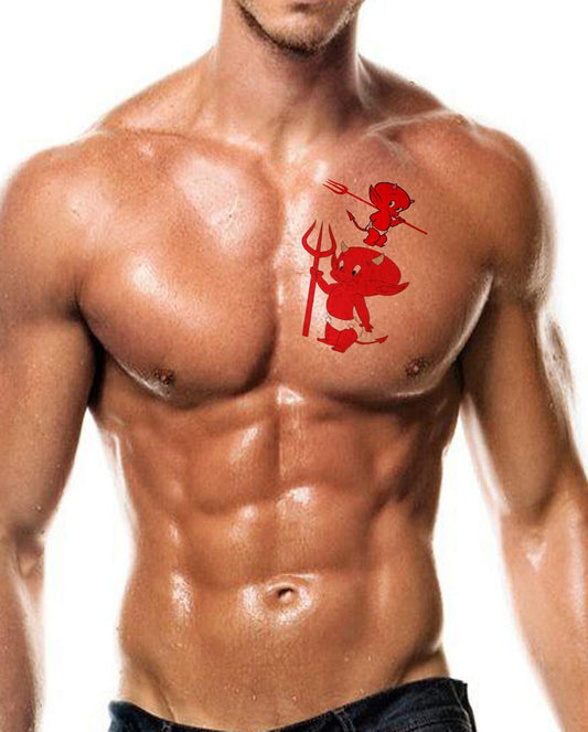 Little Devil Waterproof Temporary Body Tattoo for Boys and Girls Men and women