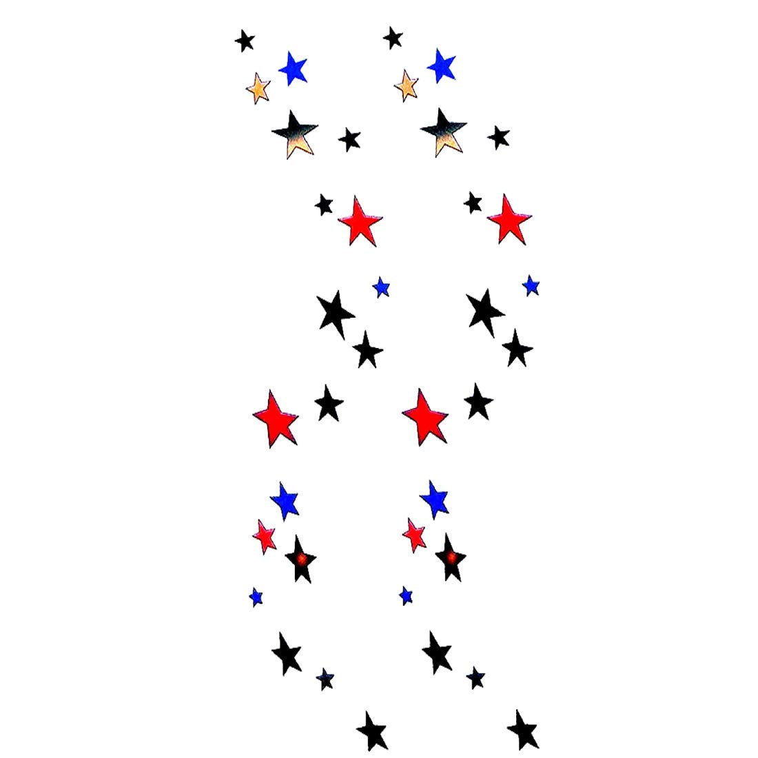 Temporary Tattoowala New Star Multicolor Temporary Tattoo Waterproof For Girls Men Women