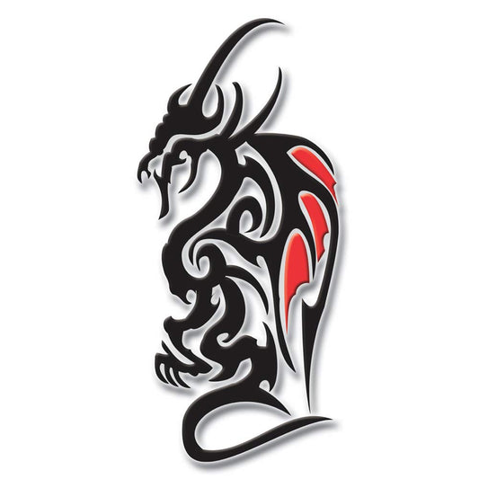 Temporary Tattoowala Red Dragon Tattoo Waterproof Men and Women Temporary Body Tattoo - Temporarytattoowala