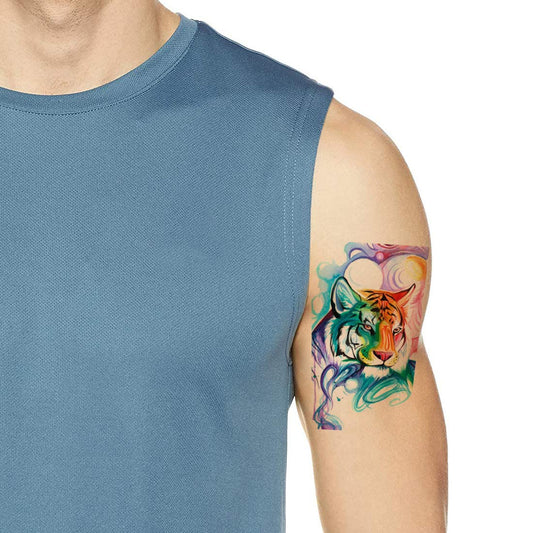 Temporary Tattoowala Tiger Men and Women Waterproof Temporary Body Tattoo…