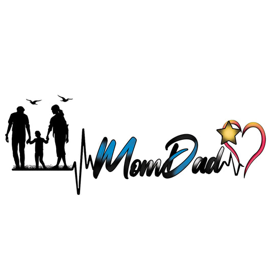 Mom and Dad Tattoo Family Heart Waterproof For Men and Women Temporary Body Tattoo