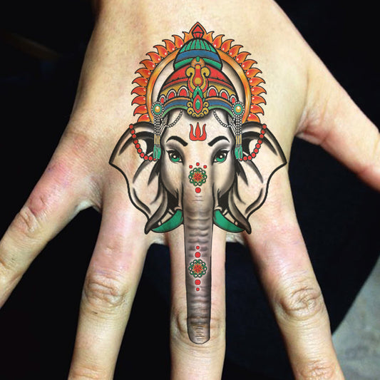 Ganesh Ji In Finger Design Temporary Tattoo Waterproof For Male and Female Temporary Body Tattoo
