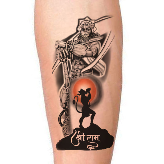God Hanuman Say Shree Ram Temporary Tattoo Waterproof For Male and Female Temporary Body Tattoo
