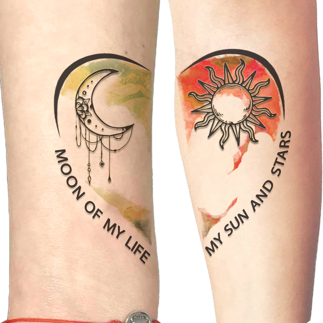 My Sun and Stars Moon of My Life Quotes Tattoo Temporary Body Tattoo