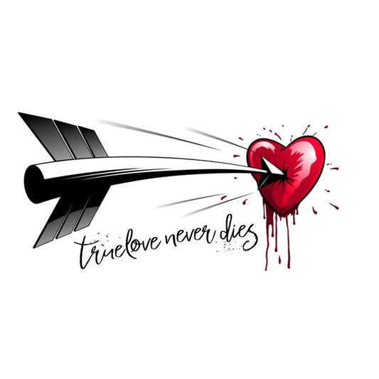 True Love Never Dies Tattoo Waterproof Men and Women Temporary Body Tattoo