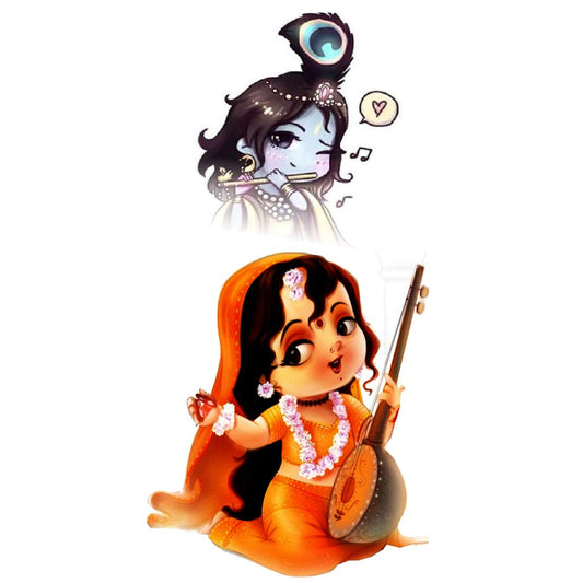 Meera Lord Krishna Tattoo Waterproof Male and Female Temporary Body Tattoo - Temporarytattoowala