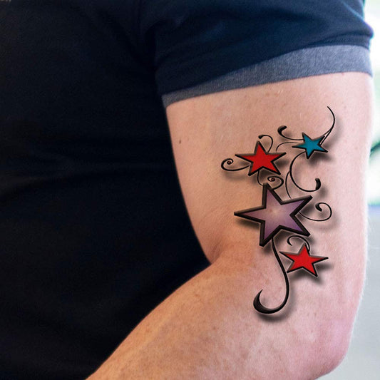Temporary Tattoowala Star Tattoo Temporary Body Waterproof Boy and Girl Tattoo - Temporarytattoowala