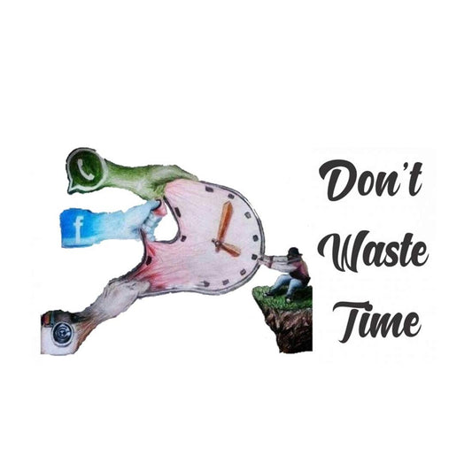 Temporary Tattoowala Social Media Message Don't Time Waste Body Temporary Tattoo