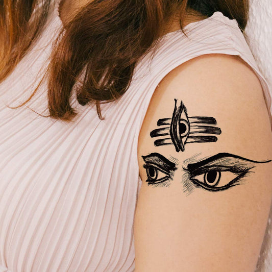 Shiv Eye Tattoo Waterproof Male and Female Temporary Body Tattoo… - Temporarytattoowala