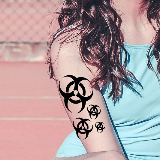 Tribal Circle Design Temporary Waterproof Tattoo For Men and Women