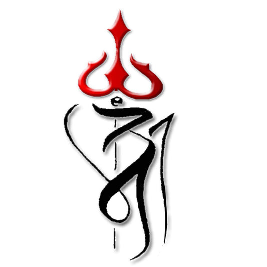 Temporary Tattoowala Om with Trishul Tattoo Waterproof Men and Women Temporary Body Tattoo