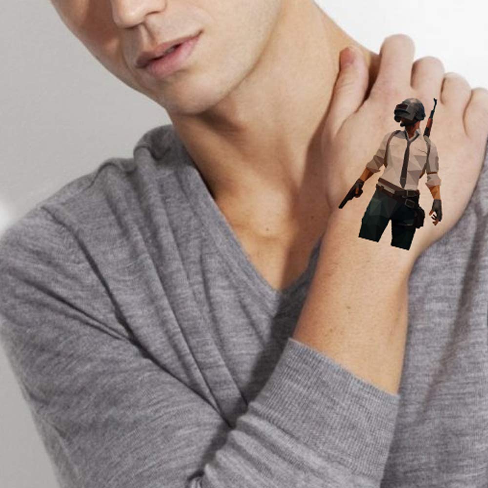 Pubg Game Tattoo Player Waterproof Male and Female Temporary Body Tattoo - Temporarytattoowala