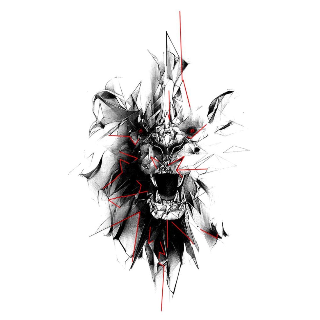 Angry Tiger Tattoo Waterproof Male and Female Temporary Body Tattoo
