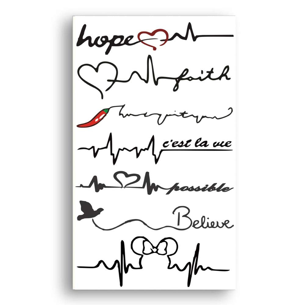 Hope with Heart and Possible Tattoo Waterproof Temporary Body Tattoo - Temporarytattoowala