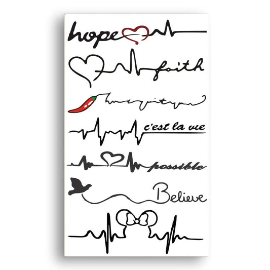 Hope with Heart and Possible Tattoo Waterproof Temporary Body Tattoo - Temporarytattoowala
