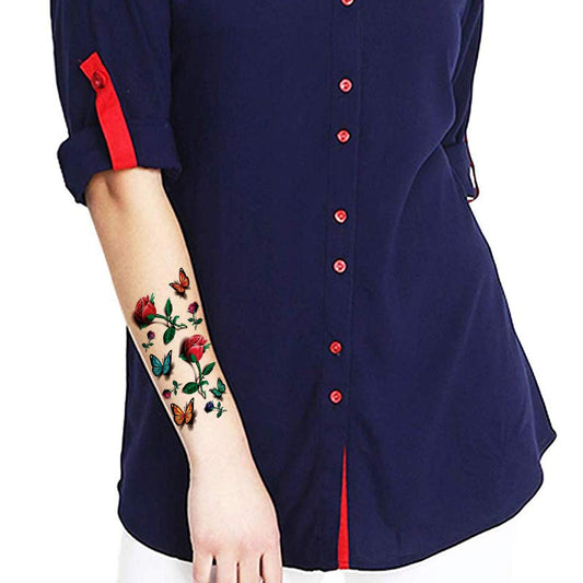 Temporary Tattoowala Rose Flower Men and Women Waterproof TattooTemporary Body Tattoo