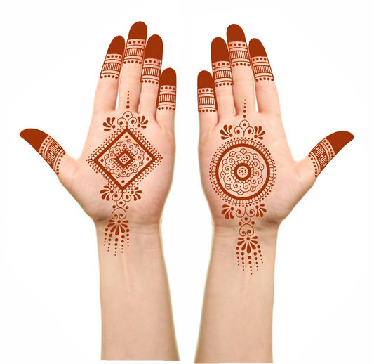 Mandala with Box Frant Side Tattoo Waterproof For Girls Body Sticker