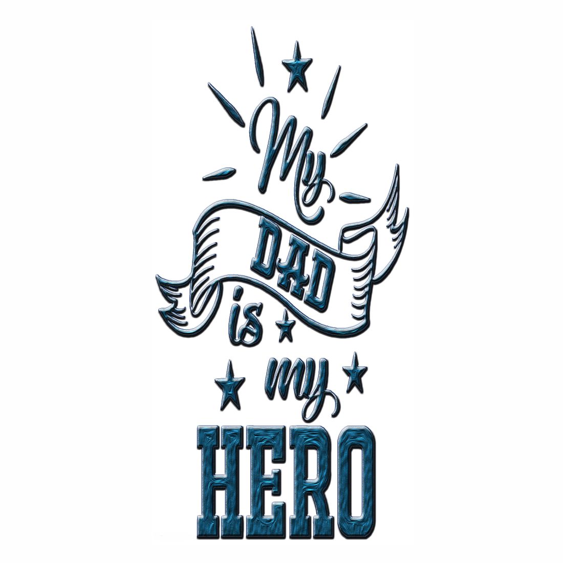 My Dad My Hero Tattoo Waterproof For Family Temporary Body Tattoo
