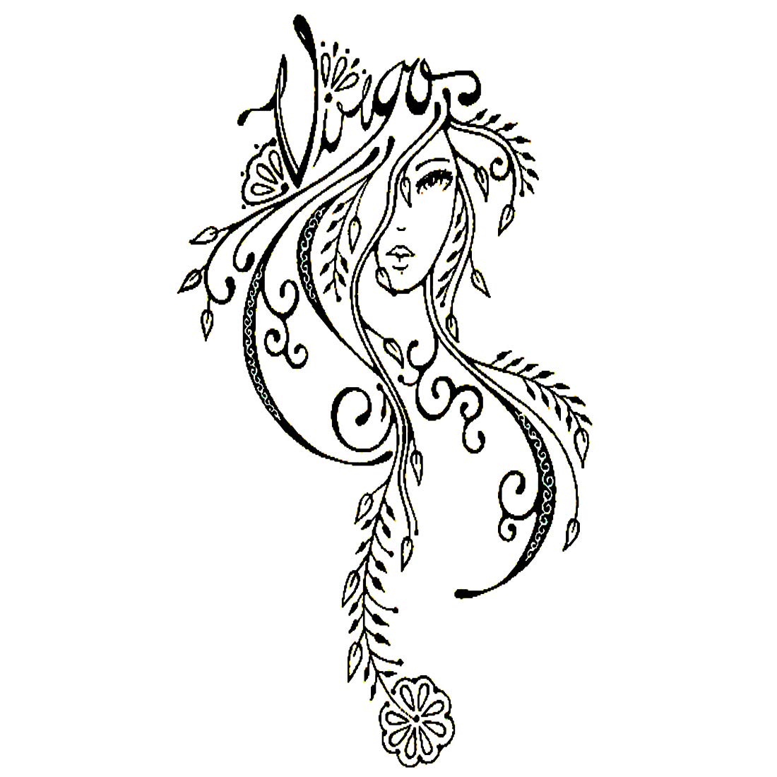 Virgo zodiac sign horoscope Tattoo Waterproof Male and Female Temporary Body Tattoo - Temporarytattoowala