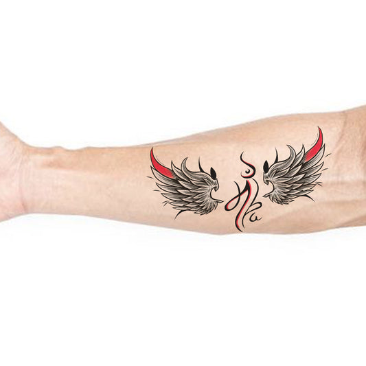Maa with Wings Tattoo Waterproof Girls and Boys Temporary Tattoo