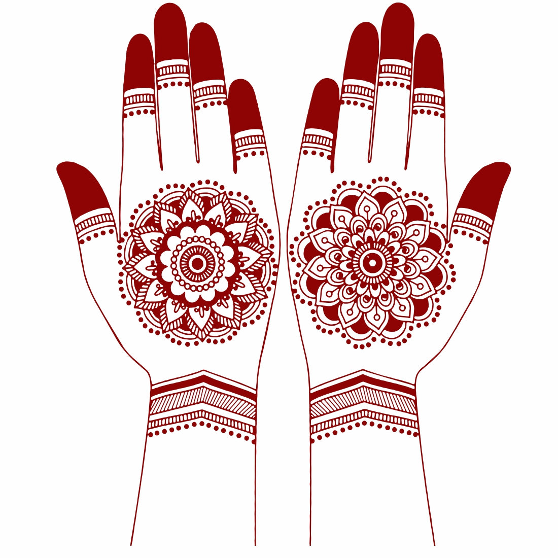 Flower Henna Mehndi Back Side Tattoo Waterproof For Girls Body Sticker