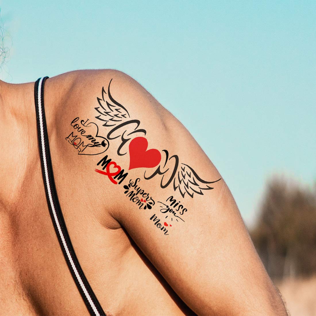 Temporary Tattoowala Mom Love You Men and Women Waterproof Temporary Body Tattoo