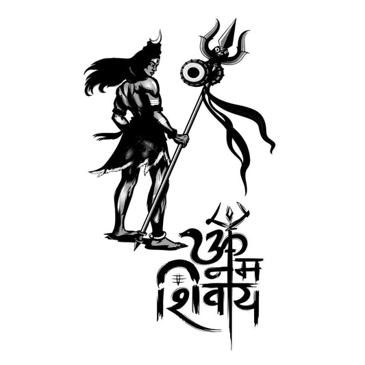 TEMPORARY TATTOOWALA Dambru with Trishul tattoo Temporary Waterproof Tattoo For Men and Women…