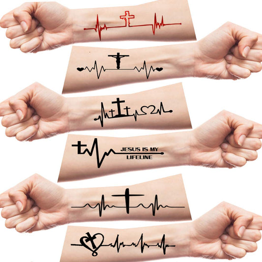 Jesus is my lifeline tattoo Temporary Tattoo Waterproof For Girls Men Women
