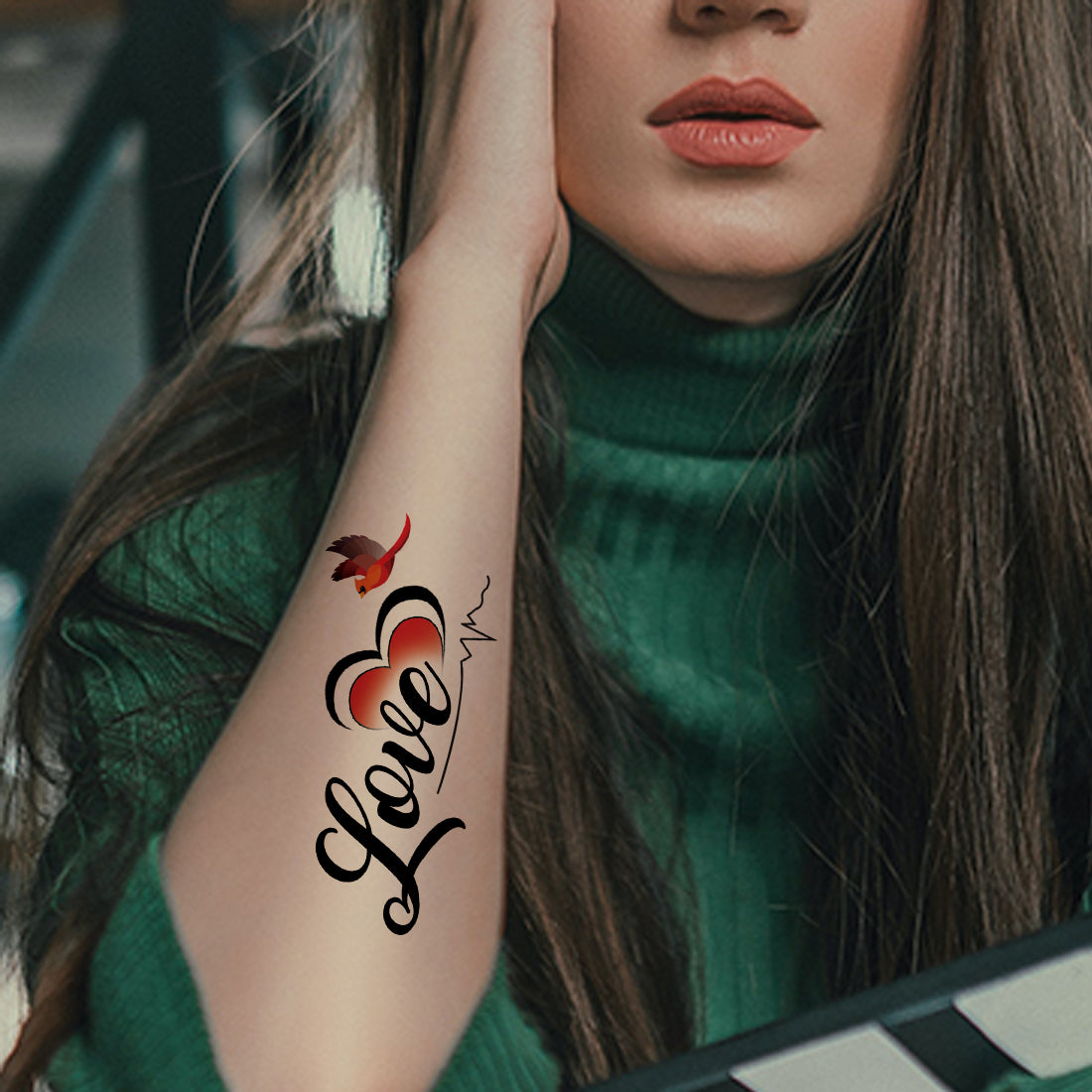 Love Tattoo Heart Waterproof Boys and Girls Temporary Tattoo