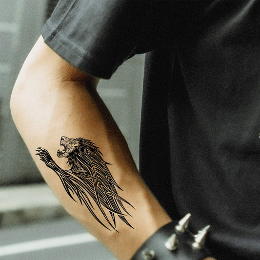 Tiger Tattoo Waterproof Men and Women Temporary Body Tattoo - Temporarytattoowala